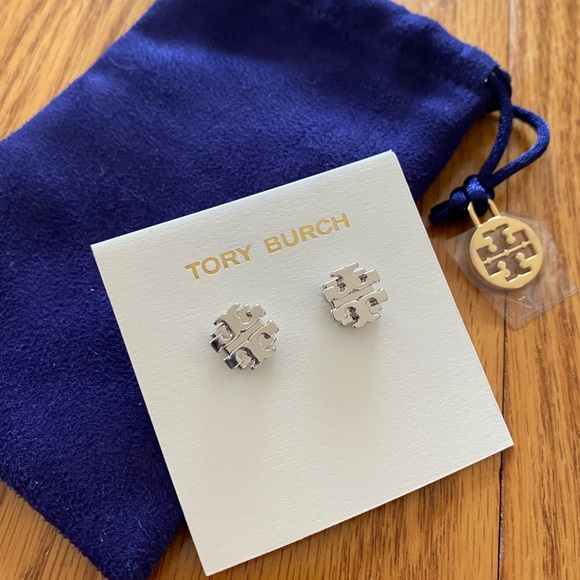 Tory Burch Jewelry - Tory Burch silver logo earrings